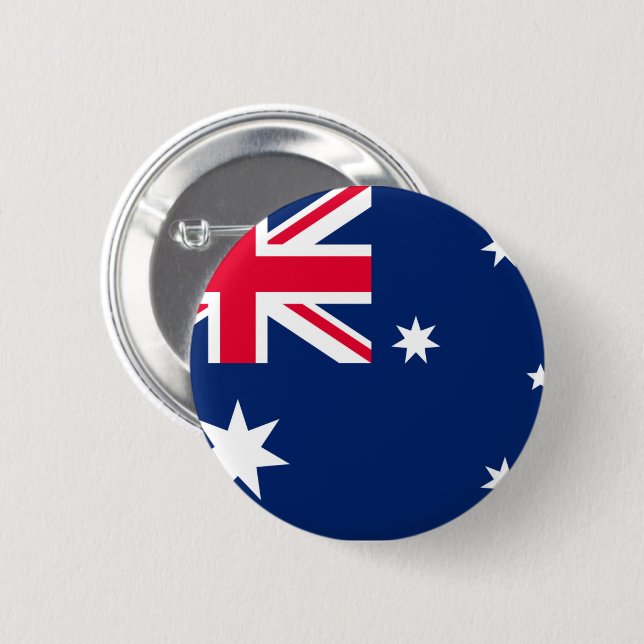 Chapa Redonda De 5 Cm Bandera de Australia (Anverso y reverso)