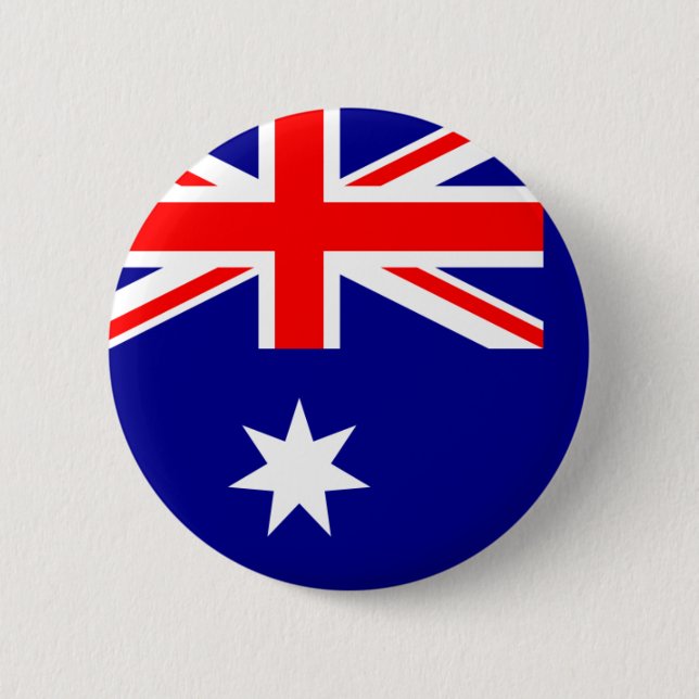 Chapa Redonda De 5 Cm Bandera de Australia (Anverso)