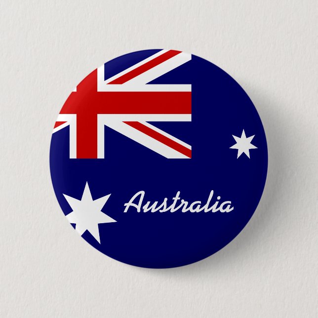 Chapa Redonda De 5 Cm Bandera de Australia (Anverso)