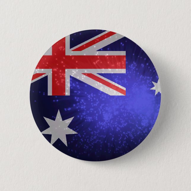 Chapa Redonda De 5 Cm Bandera de Australia (Anverso)