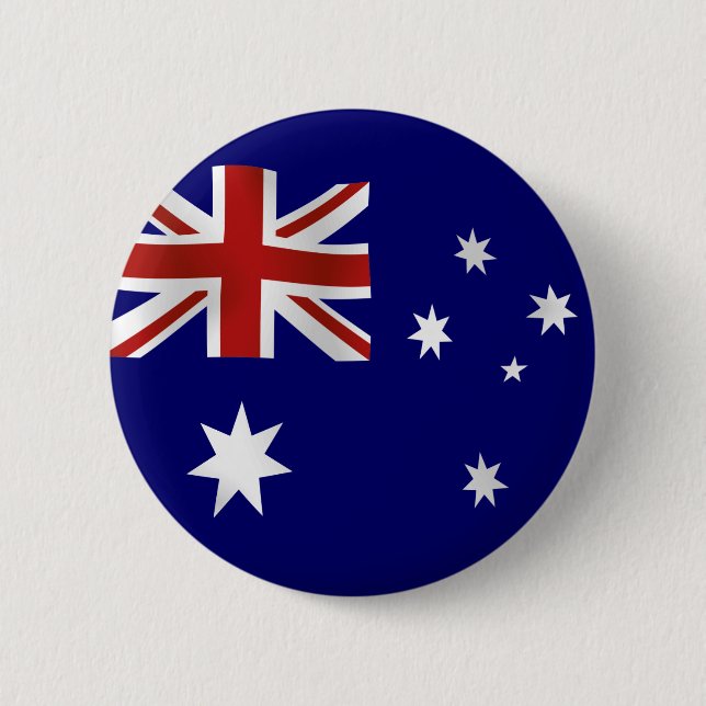 Chapa Redonda De 5 Cm Bandera de Australia (Anverso)
