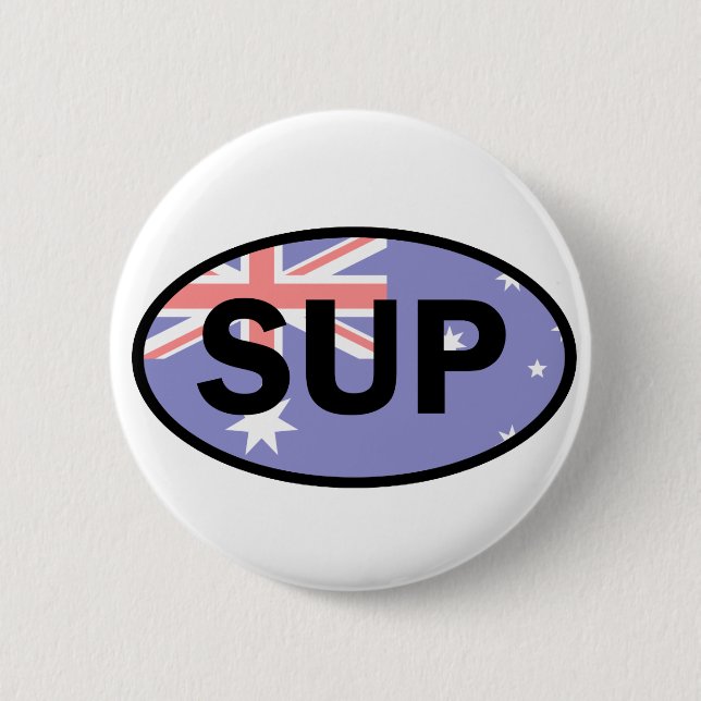 Chapa Redonda De 5 Cm Bandera de Australia de Standup Paddleboard (Anverso)