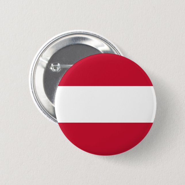 Chapa Redonda De 5 Cm Bandera de Austria (Anverso y reverso)
