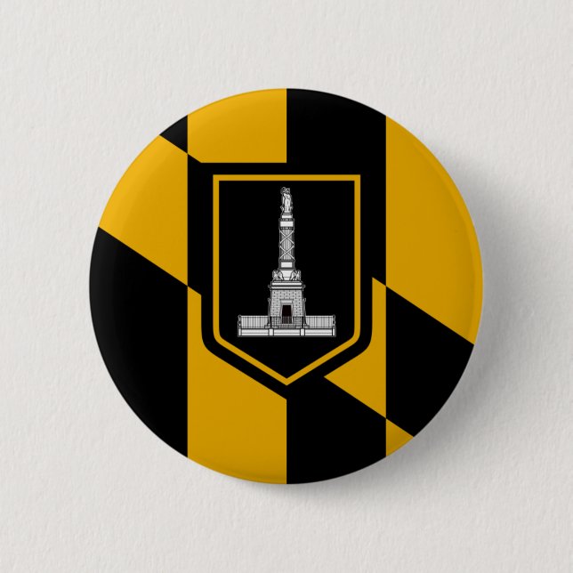 Chapa Redonda De 5 Cm Bandera de Baltimore (Anverso)