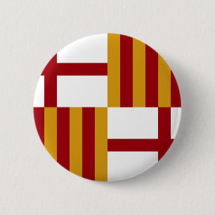 Chapa Redonda De 5 Cm Bandera de Barcelona (España)