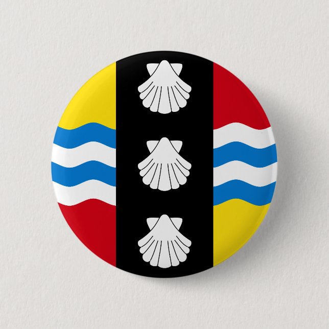 Chapa Redonda De 5 Cm Bandera de Bedfordshire (Anverso)
