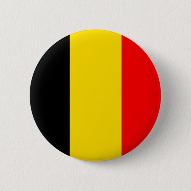 Chapa Redonda De 5 Cm Bandera de Bélgica (Anverso)