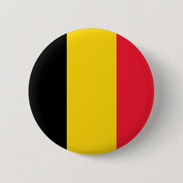 Chapa Redonda De 5 Cm Bandera de Bélgica (Anverso)