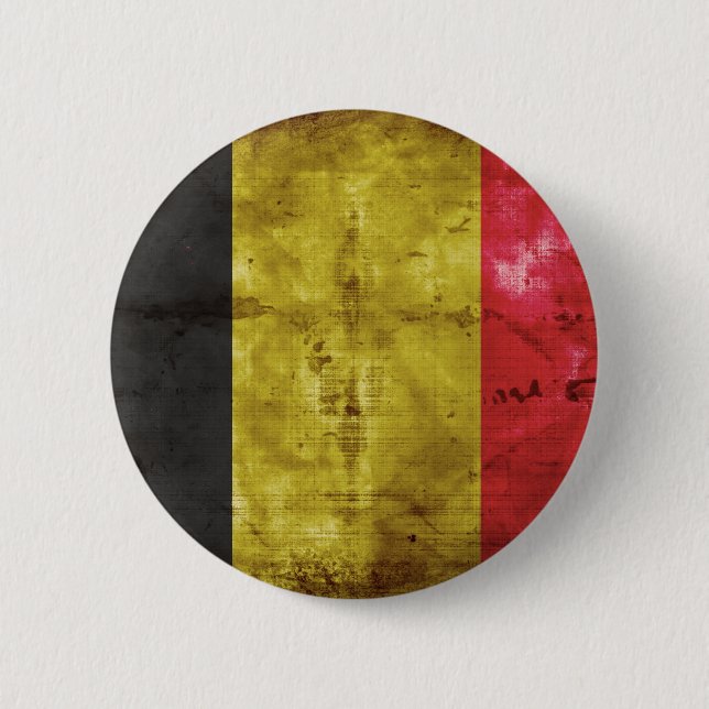 Chapa Redonda De 5 Cm Bandera de Bélgica (Anverso)