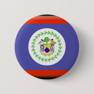 Chapa Redonda De 5 Cm Bandera de Belice