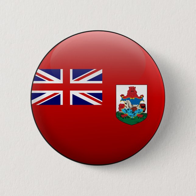 Chapa Redonda De 5 Cm Bandera de Bermudas (Anverso)