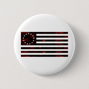 Chapa Redonda De 5 Cm Bandera de Betsy Ross, Arte de Línea Ígnea