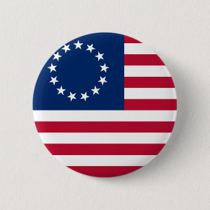 Chapa Redonda De 5 Cm Bandera de Betsy Ross en Estados Unidos