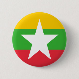 Chapa Redonda De 5 Cm Bandera de Birmania