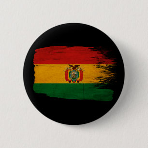 Chapa Redonda De 5 Cm Bandera de Bolivia