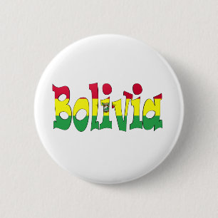 Chapa Redonda De 5 Cm Bandera de Bolivia