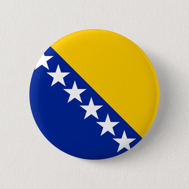 Chapa Redonda De 5 Cm Bandera de Bosnia (Anverso)