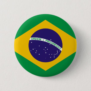 Chapa Redonda De 5 Cm Bandera de Brasil