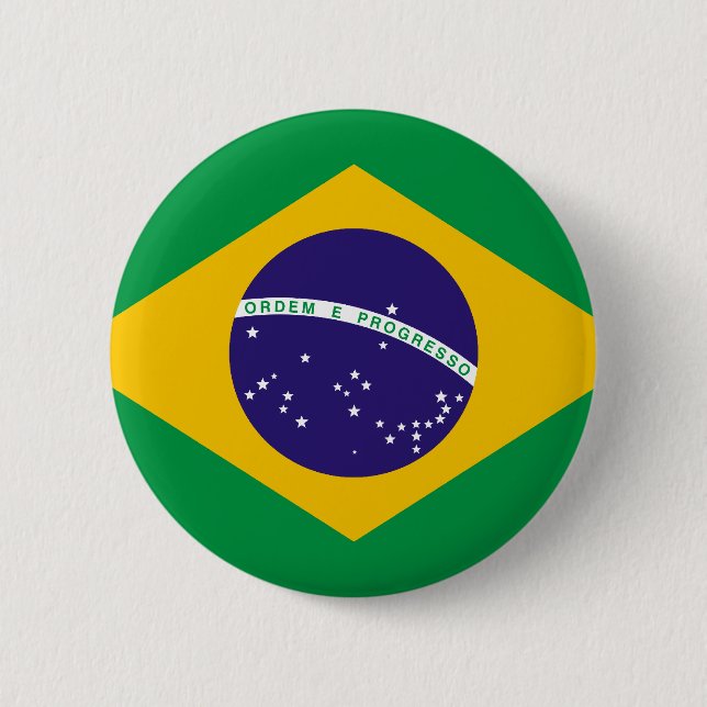 Chapa Redonda De 5 Cm Bandera de Brasil (Anverso)