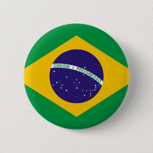 Chapa Redonda De 5 Cm Bandera de Brasil