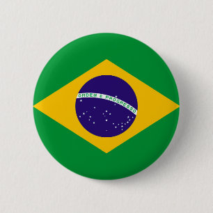 Chapa Redonda De 5 Cm Bandera de Brasil