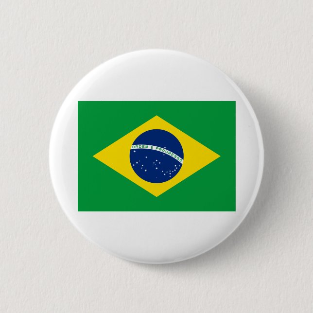 Chapa Redonda De 5 Cm Bandera de Brasil (Anverso)