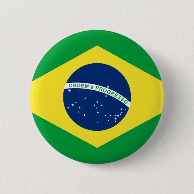 Chapa Redonda De 5 Cm bandera de brasil (Anverso)