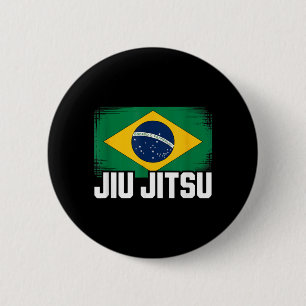 Chapa Redonda De 5 Cm Bandera de Brasil para amantes de Jiu Jitsu Brasil