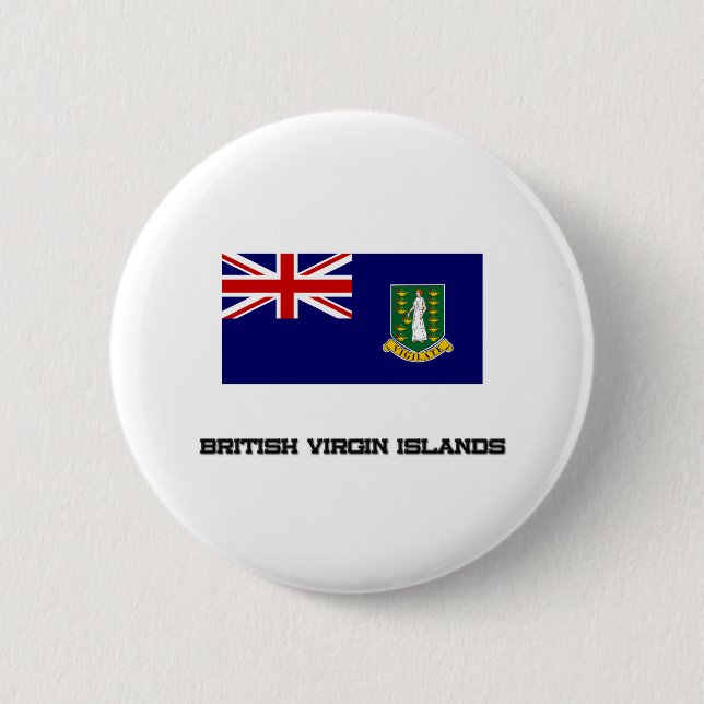 Chapa Redonda De 5 Cm Bandera de British Virgin Islands (Anverso)