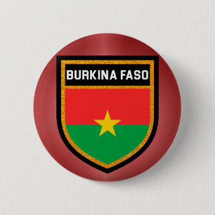 Chapa Redonda De 5 Cm Bandera de Burkina Faso