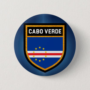 Chapa Redonda De 5 Cm Bandera de Cabo Verde