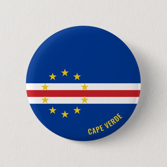 Chapa Redonda De 5 Cm Bandera de Cabo Verde Encanta patriótico (Anverso)