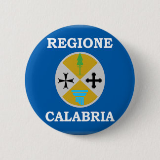 Chapa Redonda De 5 Cm Bandera de Calabria (Italia)