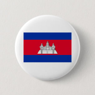 Chapa Redonda De 5 Cm Bandera de Camboya