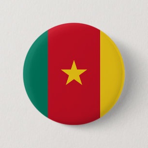 Chapa Redonda De 5 Cm Bandera de Camerún