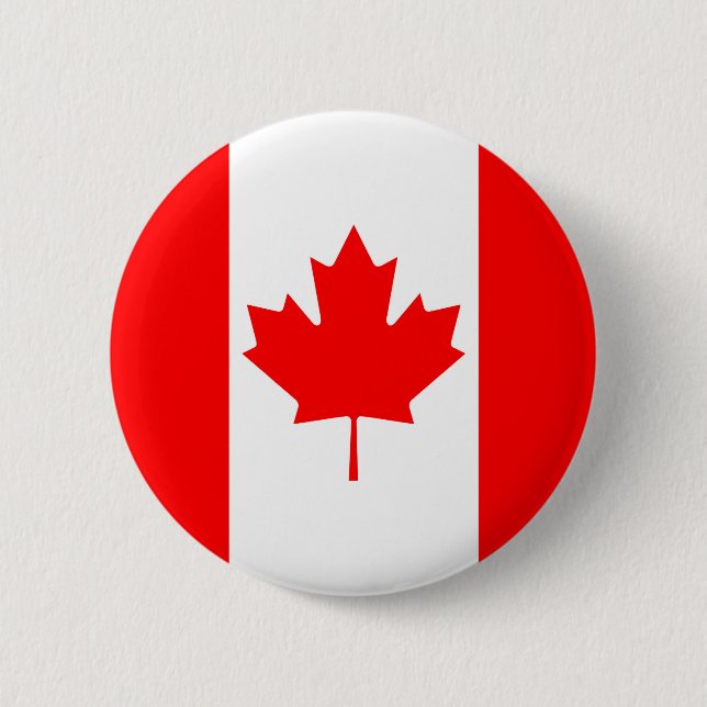 Chapa Redonda De 5 Cm Bandera de Canadá (Anverso)