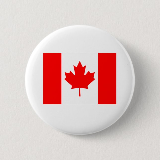 Chapa Redonda De 5 Cm Bandera de Canadá (Anverso)