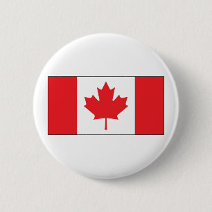 Chapa Redonda De 5 Cm Bandera de Canadá