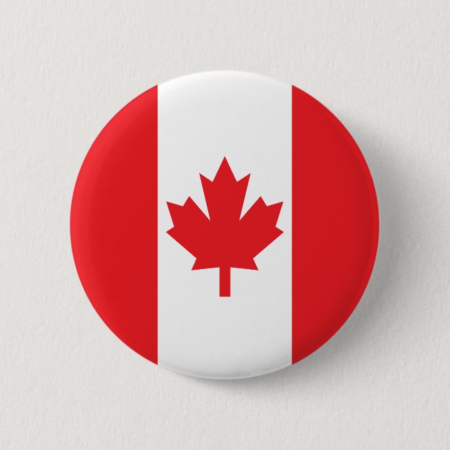 Chapa Redonda De 5 Cm Bandera de Canadá (Anverso)