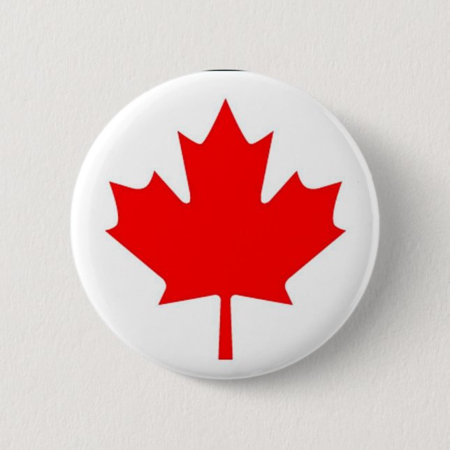 Chapa Redonda De 5 Cm Bandera de Canadá (Anverso)
