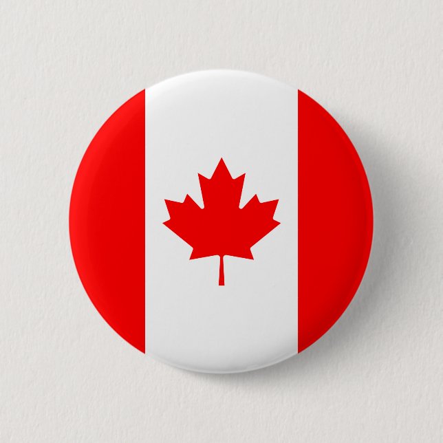 Chapa Redonda De 5 Cm Bandera de Canadá (Anverso)