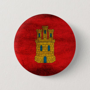 Chapa Redonda De 5 Cm Bandera de Castilla Pin
