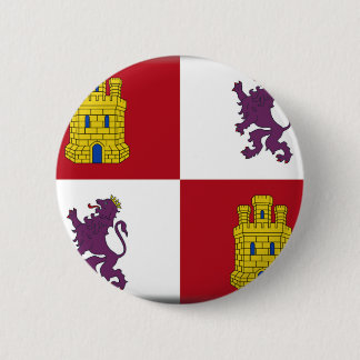 Chapa Redonda De 5 Cm Bandera de Castilla y León (España)
