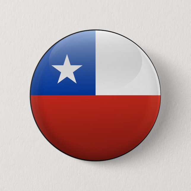 Chapa Redonda De 5 Cm Bandera de Chile (Anverso)