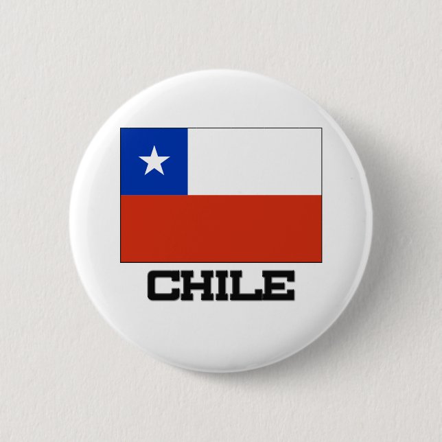Chapa Redonda De 5 Cm Bandera de Chile (Anverso)