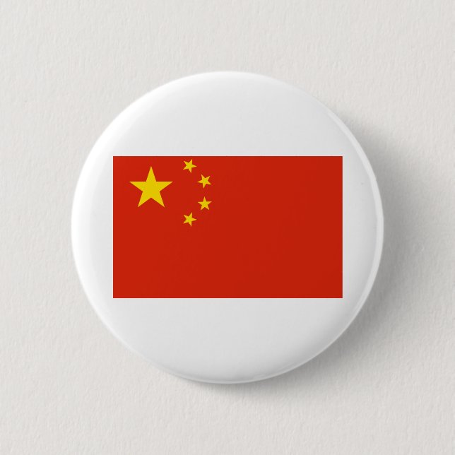 Chapa Redonda De 5 Cm Bandera de China (Anverso)