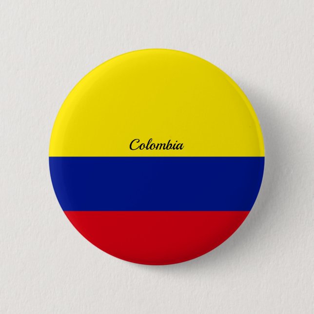 Chapa Redonda De 5 Cm Bandera de Colombia (Anverso)