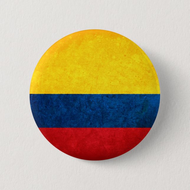 Chapa Redonda De 5 Cm Bandera de Colombia (Anverso)