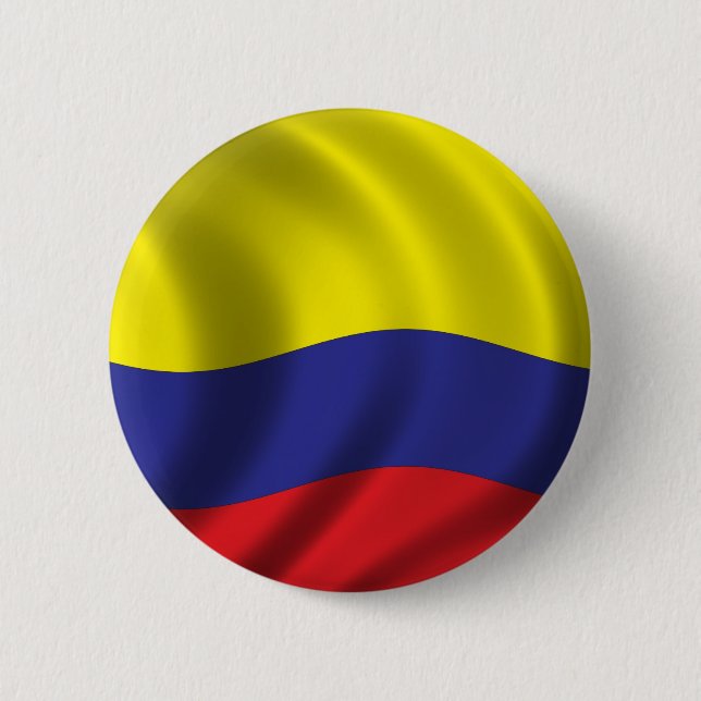Chapa Redonda De 5 Cm Bandera de Colombia (Anverso)