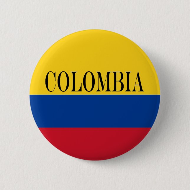 Chapa Redonda De 5 Cm Bandera de Colombia - Bandera De Colombia (Anverso)